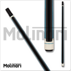 Molinari pool cue with three sections on a white background