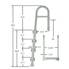 Blue Wave Snap-Lock Deck Ladder for Above-Ground Pools - White