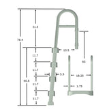 Blue Wave Snap-Lock Deck Ladder for Above-Ground Pools - White
