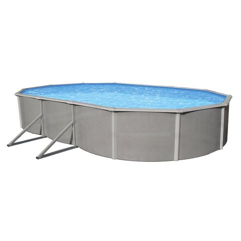 Blue Wave 15x30' Belize 52" Oval Steel Wall Above Ground Pool w/ 6-in Top Rail