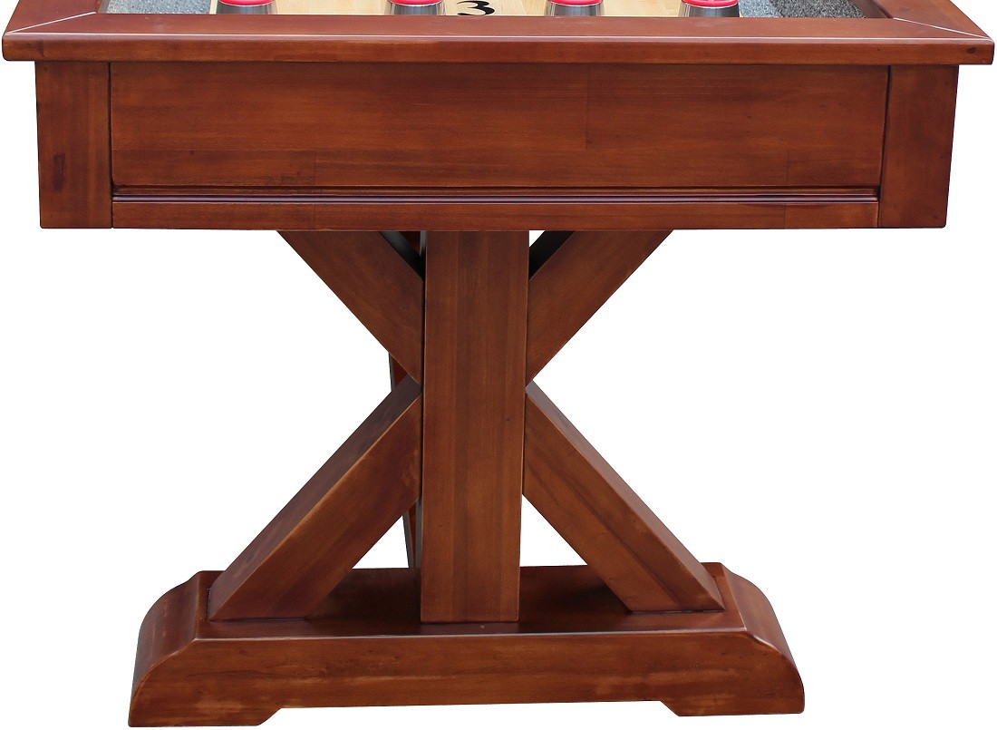 Wooden table on a white background