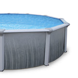 Blue Wave 18' Martinique 52" Round Steel Wall Above Ground Pool w/ 7-in Top Rail