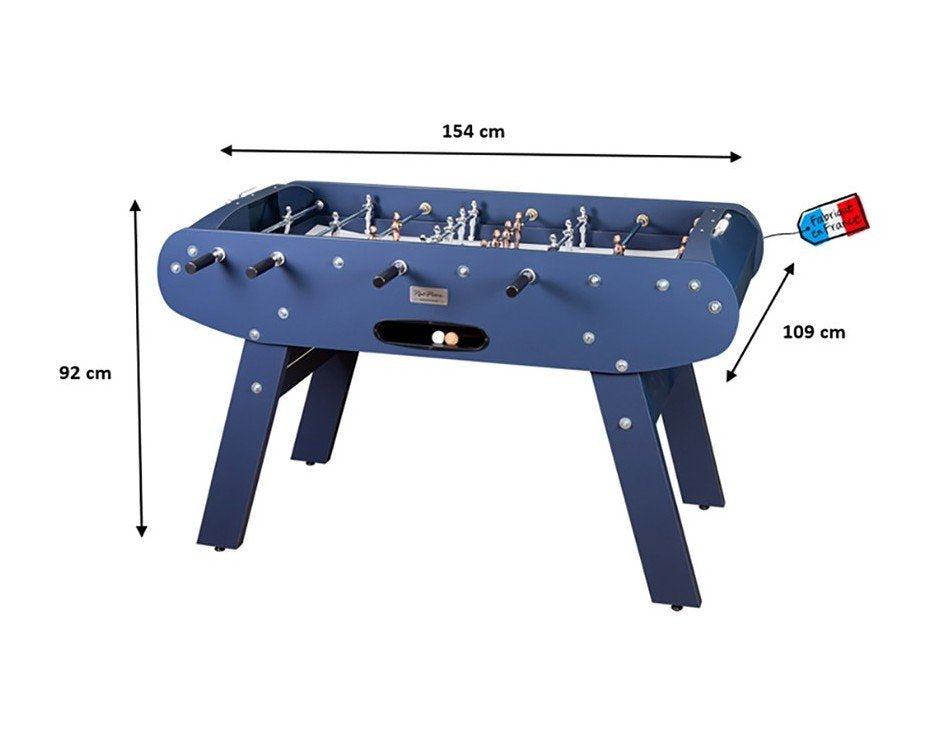 Rene Pierre Onyx Foosball Table in Marine Blue Matte