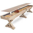 Freetime Fun The Rockford 2-Piece 12′ Upstairs/Downstairs Shuffleboard Table in Rustick Oak