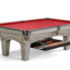 Brunswick Billiards OAKLAND II 8' Table: solid wood, red felt, cue drawer.