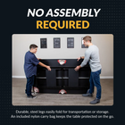 Carmelli Fairmont 6’ Portable Pool Table - Black with Red Felt