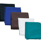 Set of five folded coverss in black, blue, brown, white, and teal on a white background.