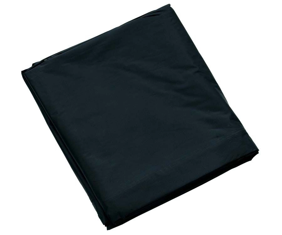 Black fabric on a white background