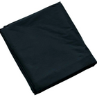 Black fabric on a white background