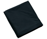 Black fabric on a white background