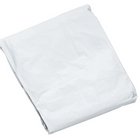 White fitted sheet on a white background