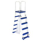Blue Wave 52-in A-Frame Ladder w/ Safety Barrier and Removable Steps for Above Ground Pools