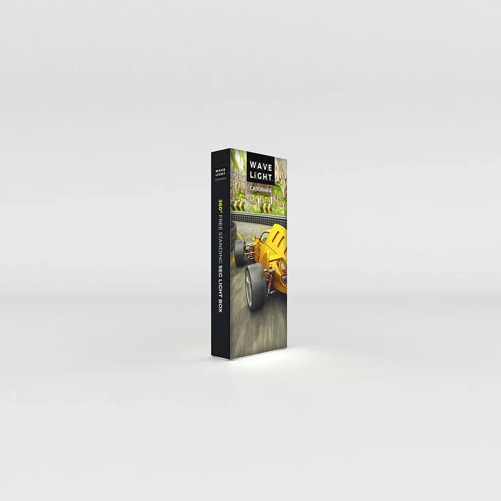 WaveLight Casonara SEG Light Box Display - 4ft 360º Stand Alone LED Light Wall Display CSNR-KG-33FS