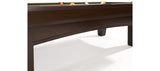 A close-up of Brunswick Billiards Winfield 8' Pool Table with billiard balls on the slate.