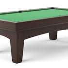 Brunswick Billiards Winfield 8' Pool Table with green felt and six pockets on white background.