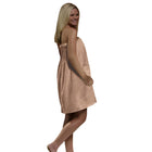 Blue Wave Women's Spa & Bath Terry Cloth Towel Wrap - Tan