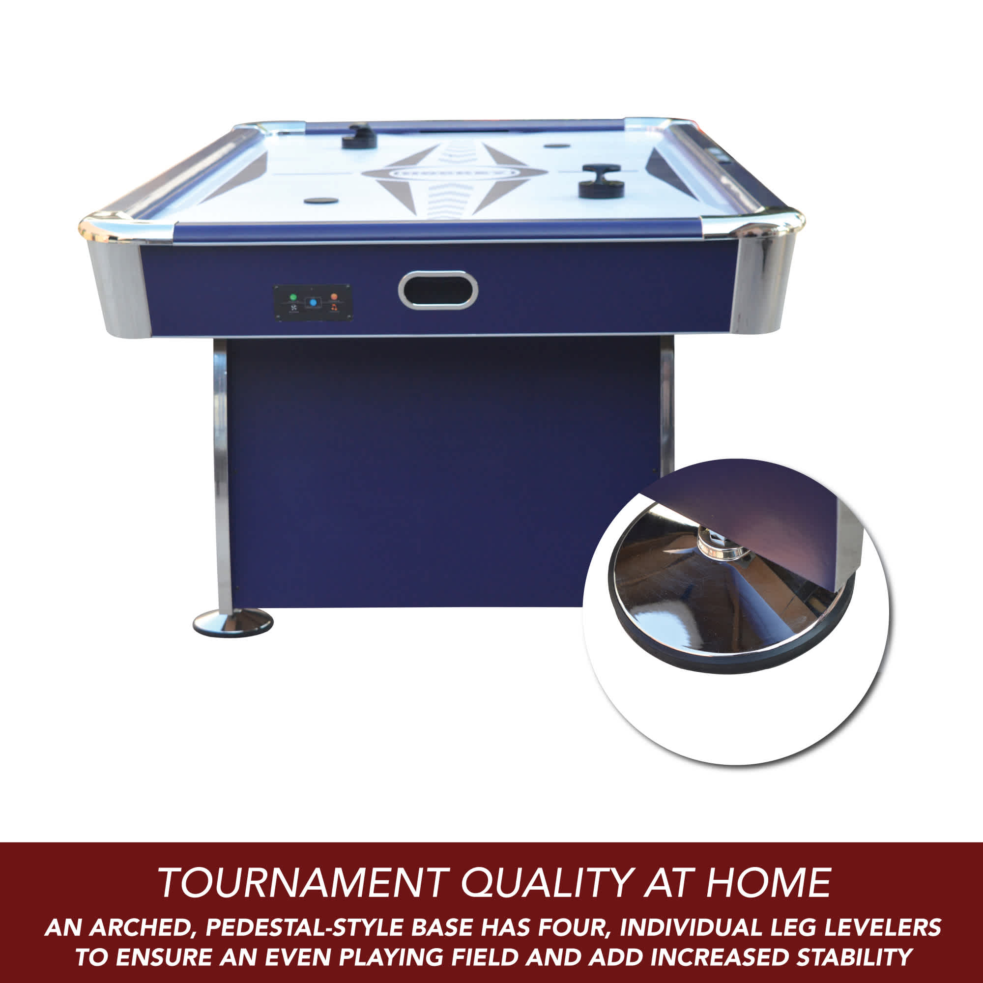 Hathaway Phantom II 90-in Air Hockey Table with LED lights—game night’s striking centerpiece.