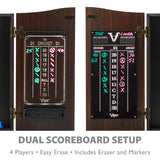 Viper Vault Deluxe Dartboard Cabinet with Shot King Sisal Dartboard & Illumiscore Scoreboard