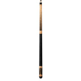 Lucasi Hybrid® LHLE8 Pool Cue with low deflection shaft, shown vertically on white.