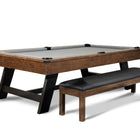 Nixon Hunter 7' Slate Pool Table in Brushed Walnut by Nixon Billiards with dining top option.
