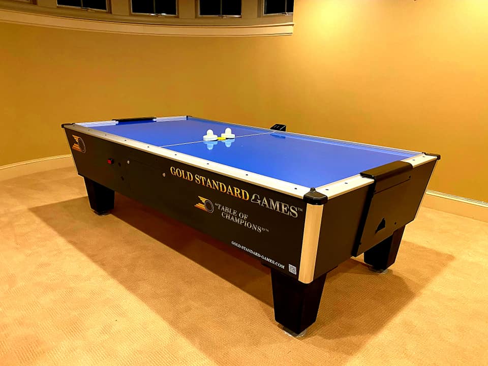 Gold Standard Games 7' Tournament Pro Air Hockey Table With Professional installation and Basement delivery