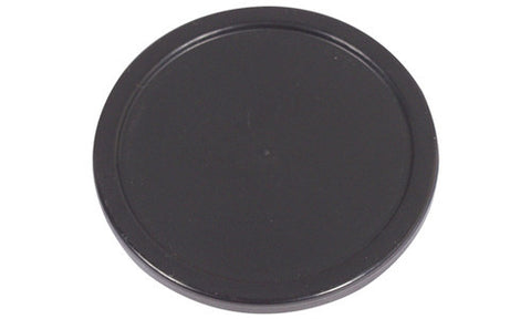 Playcraft 3 1/4" black hockey disc, round replacement puck lid, pack of 5.
