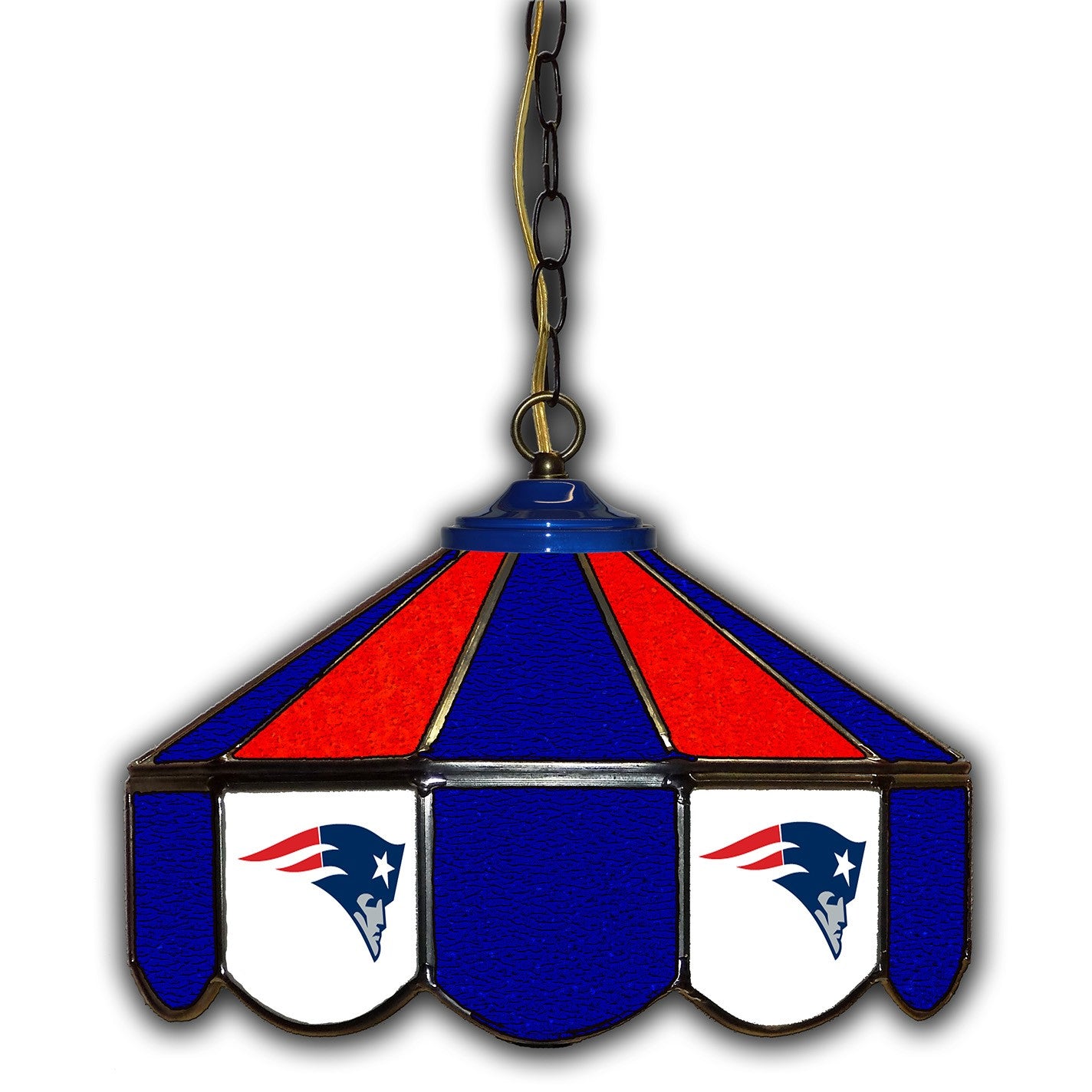 Imperial New England Patriots 14-in. Stained Glass Pub Light