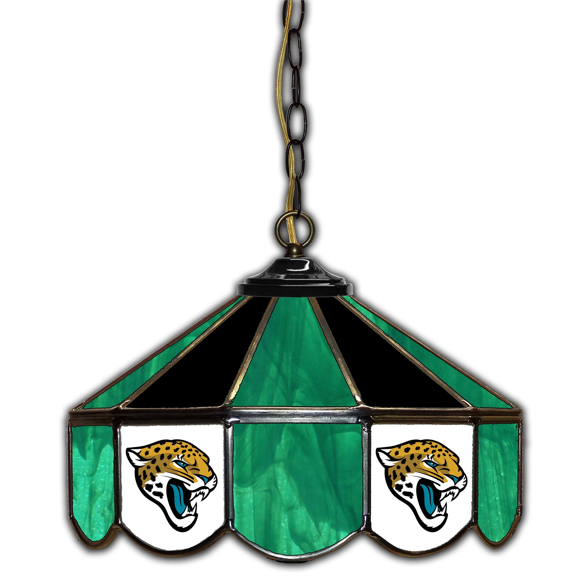 Imperial Jacksonville Jaguars 14-in. Stained Glass Pub Light