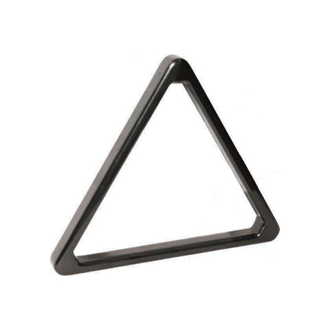 Imperial Bull Nose Wood Triangle in black on a white background.