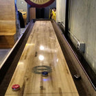 Champion 9' The Grand Champion Shuffleboard Table with pucks, scoreboard 5-0, Canadian Maple.