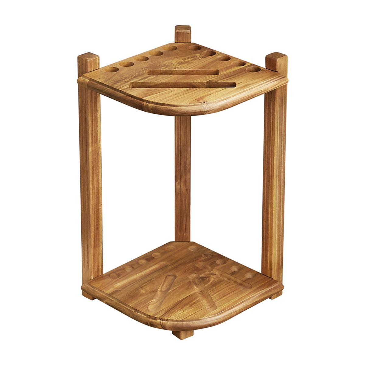 Imperial Double Thick Corner Cue Rack in Acacia