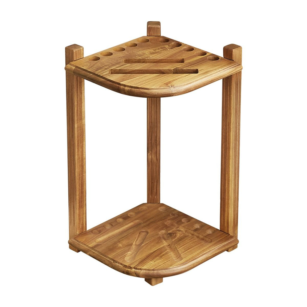 Imperial Double Thick Corner Cue Rack in Acacia