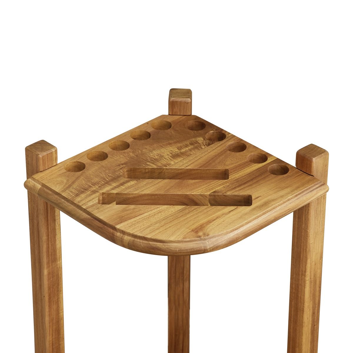 Imperial Double Thick Corner Cue Rack in Acacia