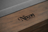 Close-up of Nixon Georgia 8' Slate Pool Table in weathered natural by Nixon Billiards.
