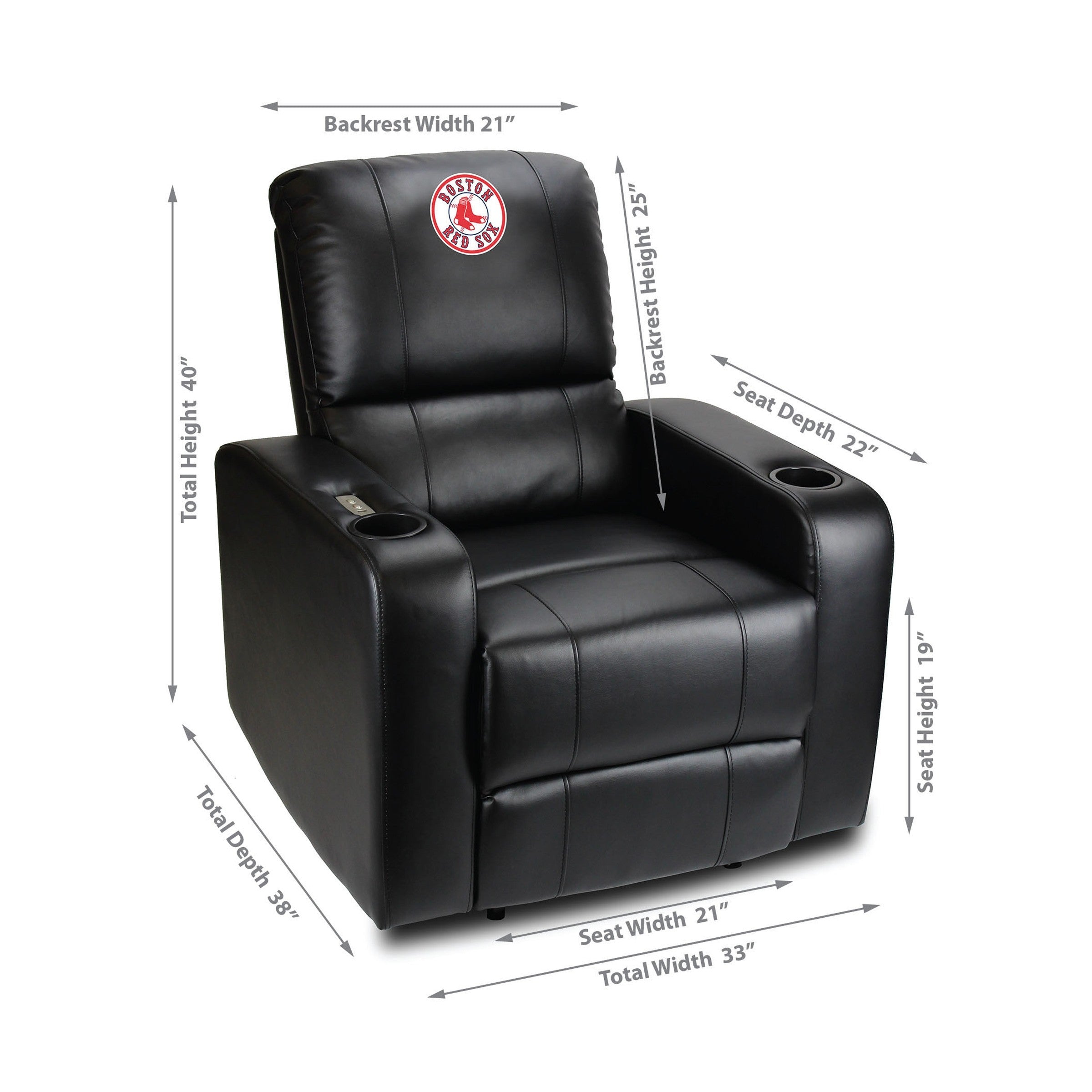 Imperial Boston Red Sox Power Theater Recliner With USB Port