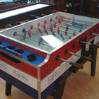 Garlando Foosball Table in Red, White & Blue (Coin-Operated) with Cover Top Called Coperto is available at Foosball Planet.