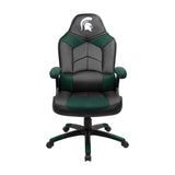 Acme Imperial Michigan State Oversized Chair with armrests and Spartan helmet logo on headrest.