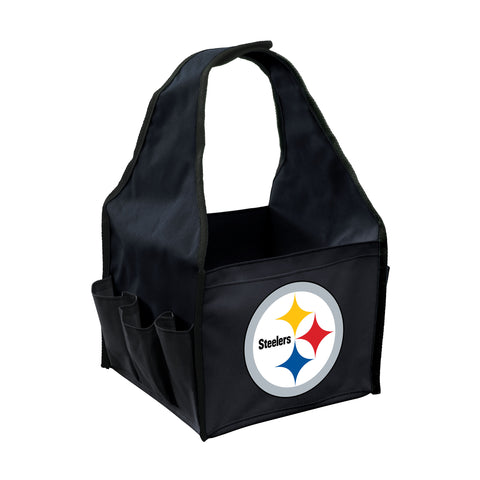 Acme Imperial Pittsburgh Steelers BBQ Caddy: black tote with logo and side pockets for tailgates.