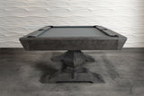 Nixon Billiards Birdy 7' Slate Pool Table in Grayson Grey with optional dining top.