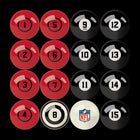 Imperial Kansas City Chiefs Billiard Balls With Numbers
