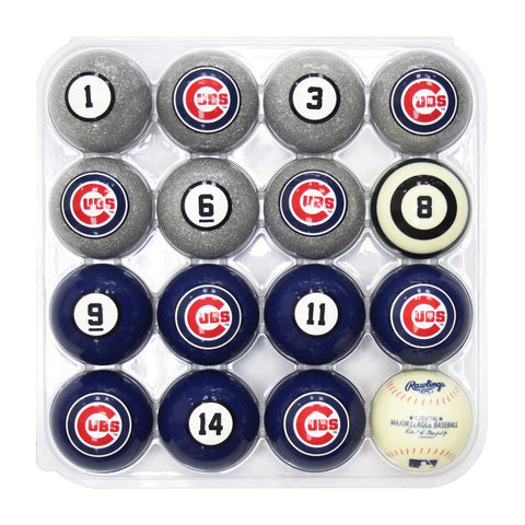 Imperial Chicago Cubs Billiard Ball Set With Numbers
