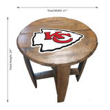 Imperial Kansas City Chiefs Barrel Table