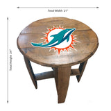 Imperial Miami Dolphins Oak Barrel Table