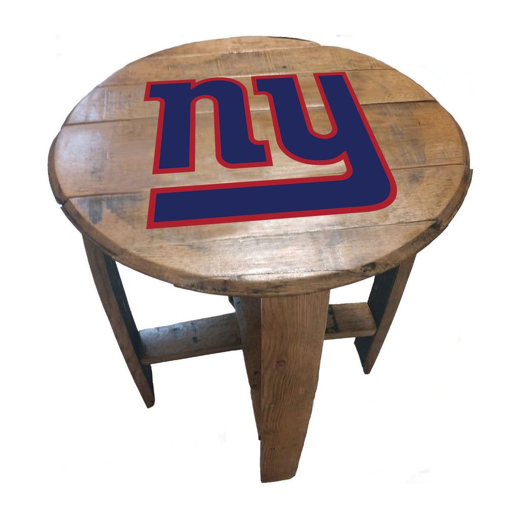 Imperial New York Giants Oak Barrel Table