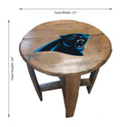 Imperial Carolina Panthers Oak Barrel Table by Acme, 21" wide, NFL licensed, with panther logo.