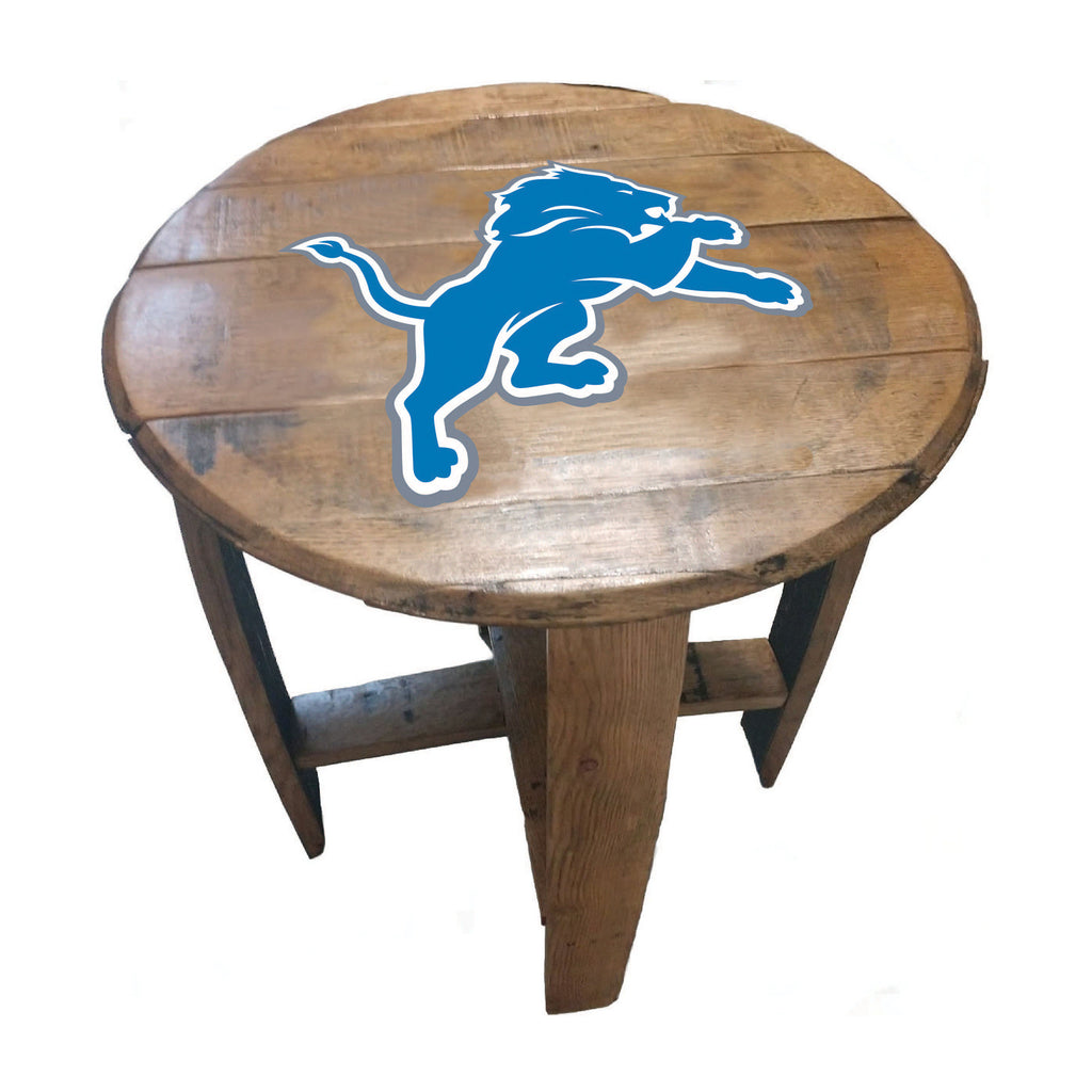 Imperial Detroit Lions Oak Barrel Table
