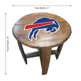 Imperial Buffalo Bills Oak Barrel Table