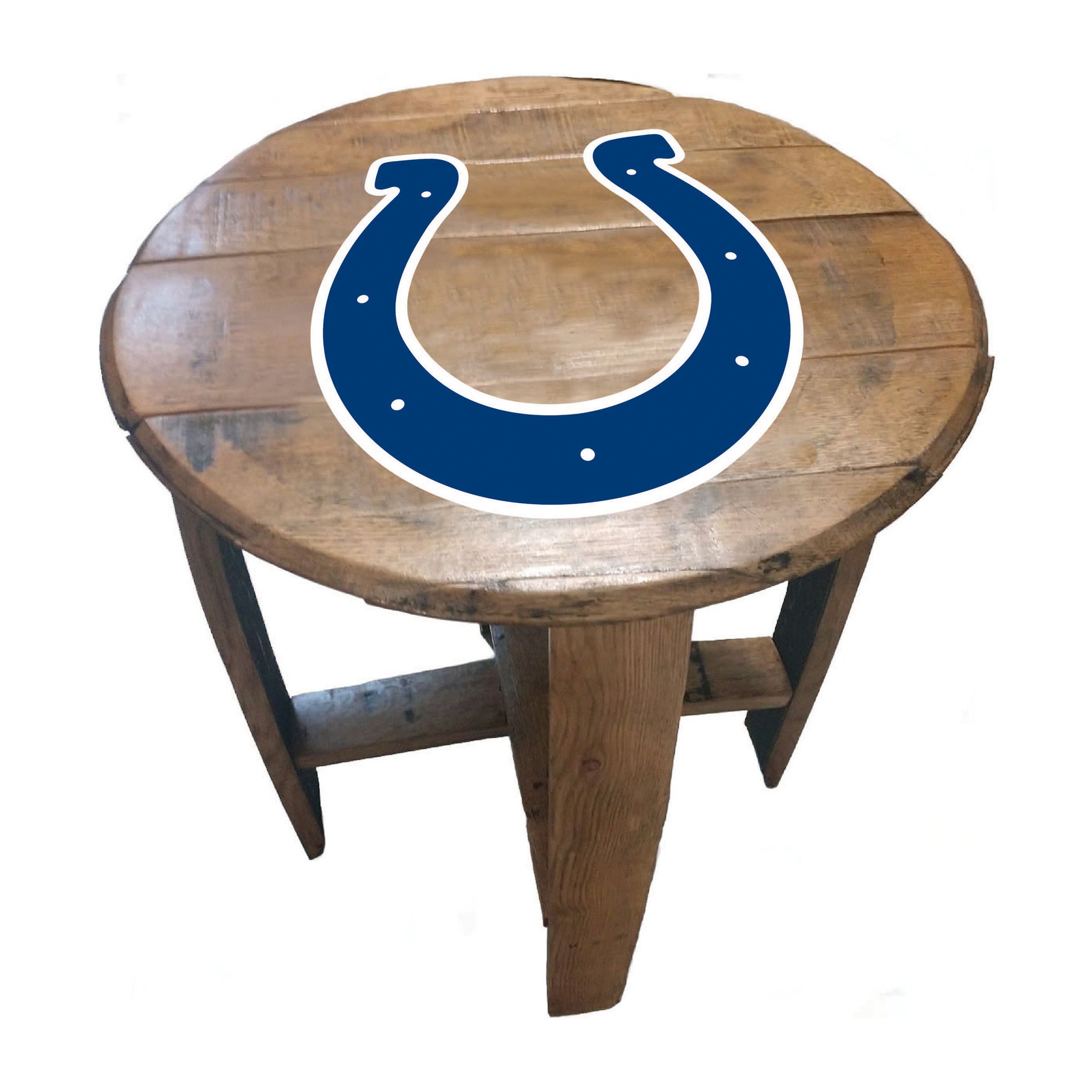 Imperial Indianapolis Colts Oak Barrel Table