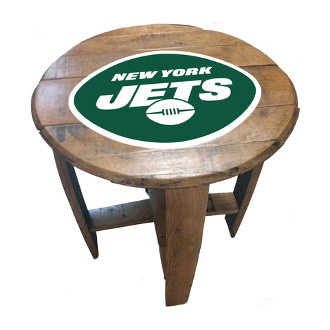 Imperial New York Jets Oak Barrel Table