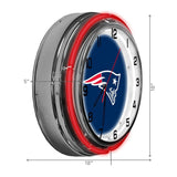 Imperial New England Patriots 18-in Neon Clock